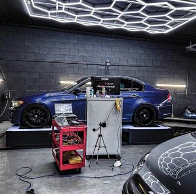 Sechseckige Lichter für die Garage